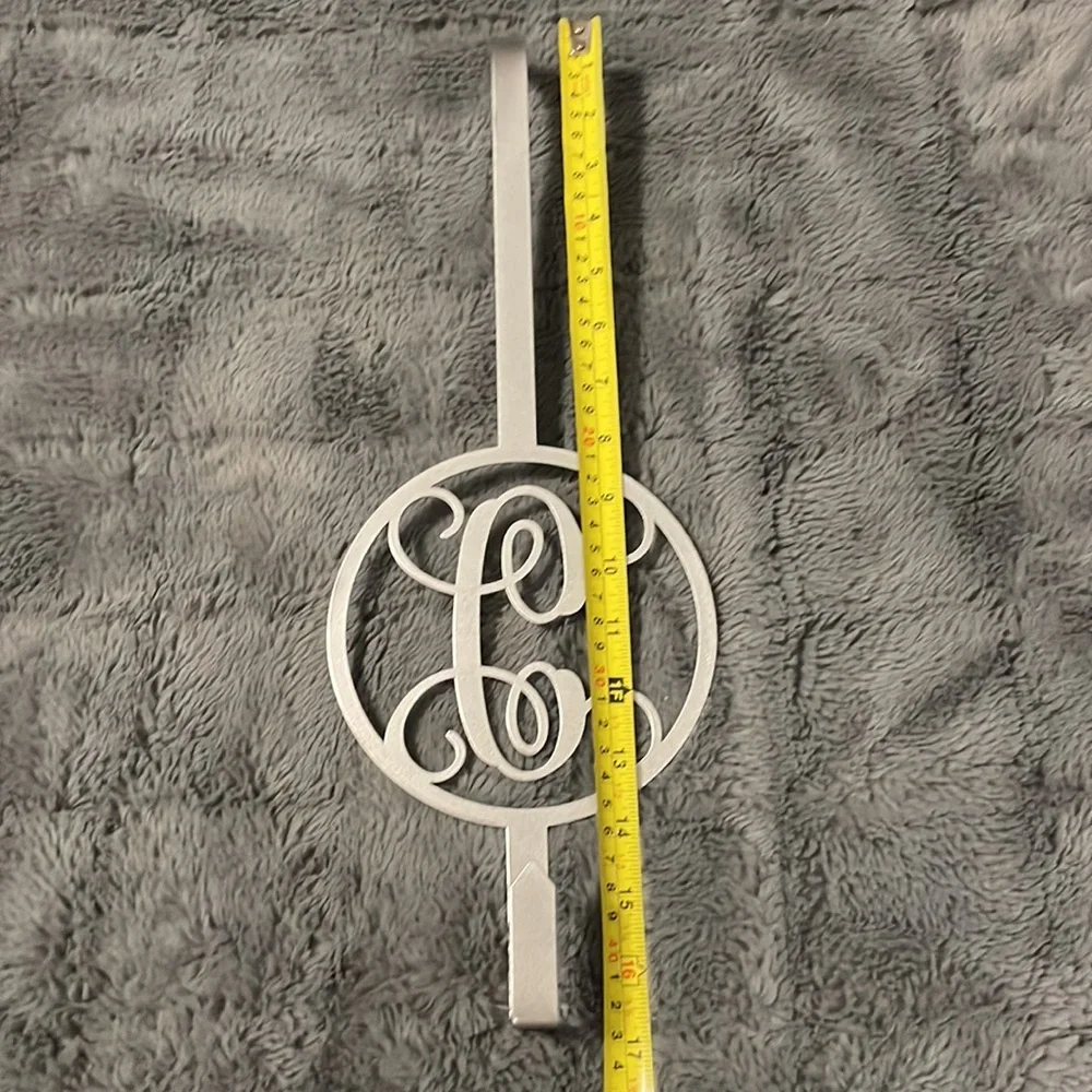 Initial C wreath door hanger